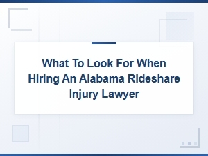 What to Look for When Hiring an Alabama Rideshare Injury Lawyer